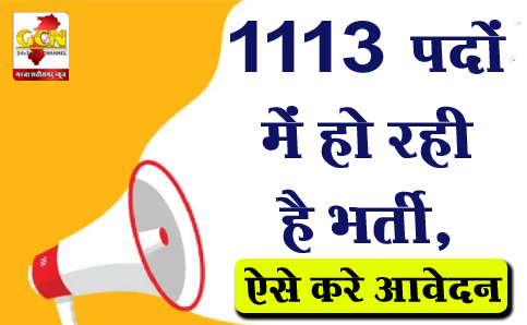 1113 पदों में हो रही है भर्ती, ऐसे करे आवेदन 