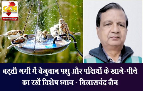 बढ़ती गर्मी में बेजुबान पशु और पक्षियों के खाने-पीने का रखें विशेष ध्यान - बिलासचंद जैन बढ़ती गर्मी में बेजुबान पशु और पक्षियों के खाने-पीने का रखें विशेष ध्यान - बिलासचंद जैन