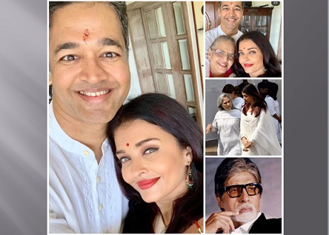 भाई और अपनी मां के साथ काफी खुश नजर आ रही है ऐश्वर्या राय 