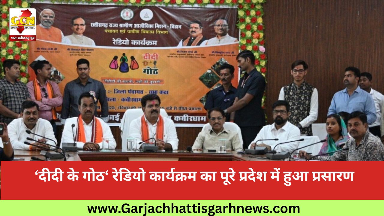‘दीदी के गोठ‘ रेडियो कार्यक्रम का पूरे प्रदेश में हुआ प्रसारण ‘दीदी के गोठ‘ रेडियो कार्यक्रम का पूरे प्रदेश में हुआ प्रसारण