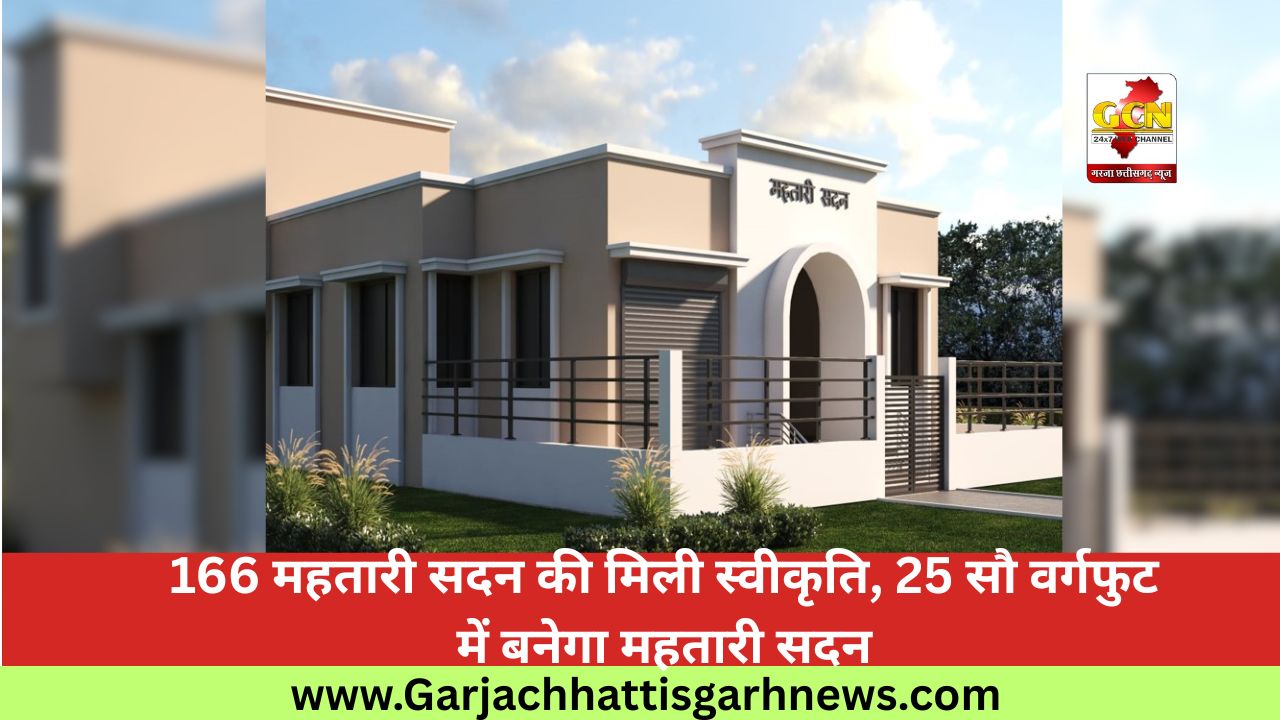 166 महतारी सदन की मिली स्वीकृति, 25 सौ वर्गफुट में बनेगा महतारी सदन