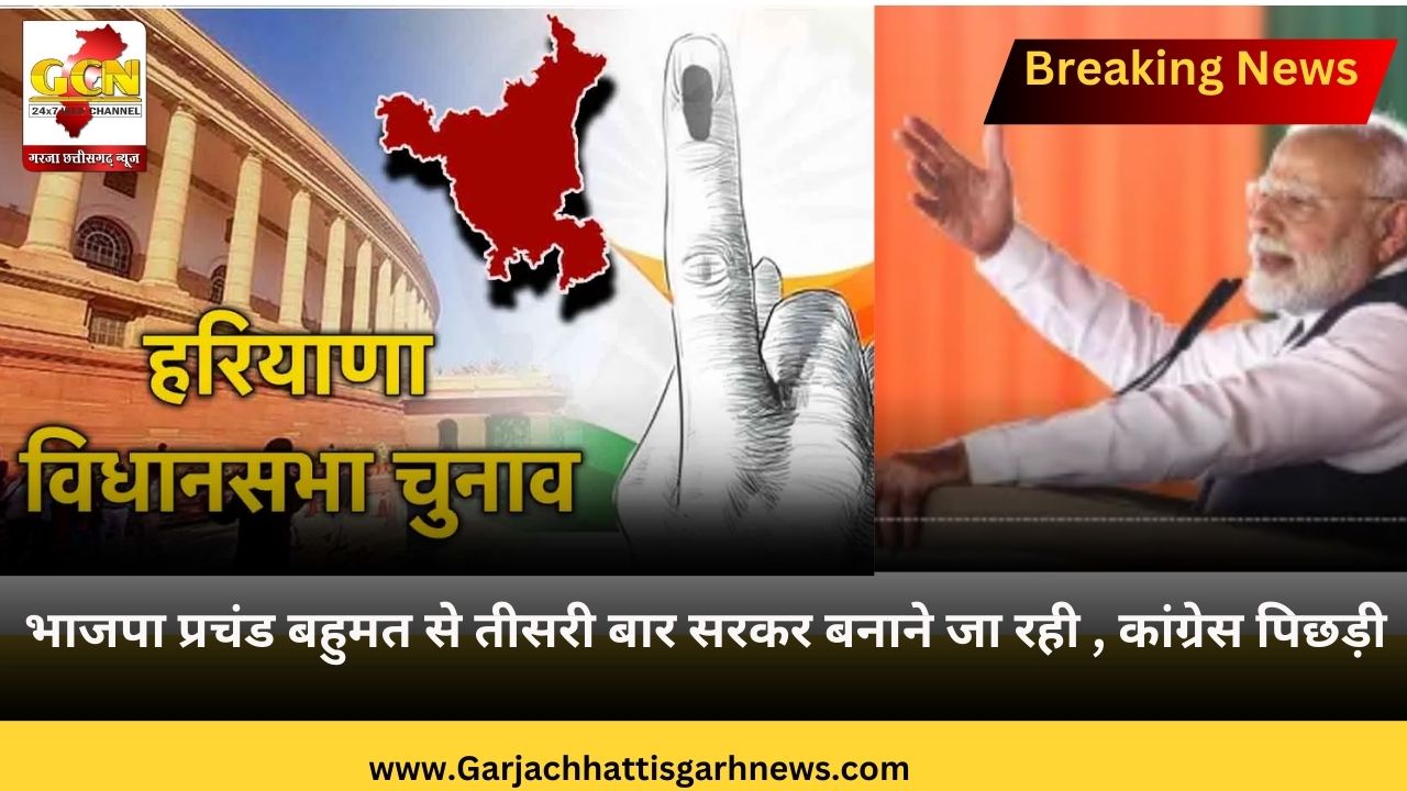 भाजपा प्रचंड बहुमत से तीसरी बार सरकर बनाने जा रही , कांग्रेस पिछड़ी भाजपा प्रचंड बहुमत से तीसरी बार सरकर बनाने जा रही , कांग्रेस पिछड़ी