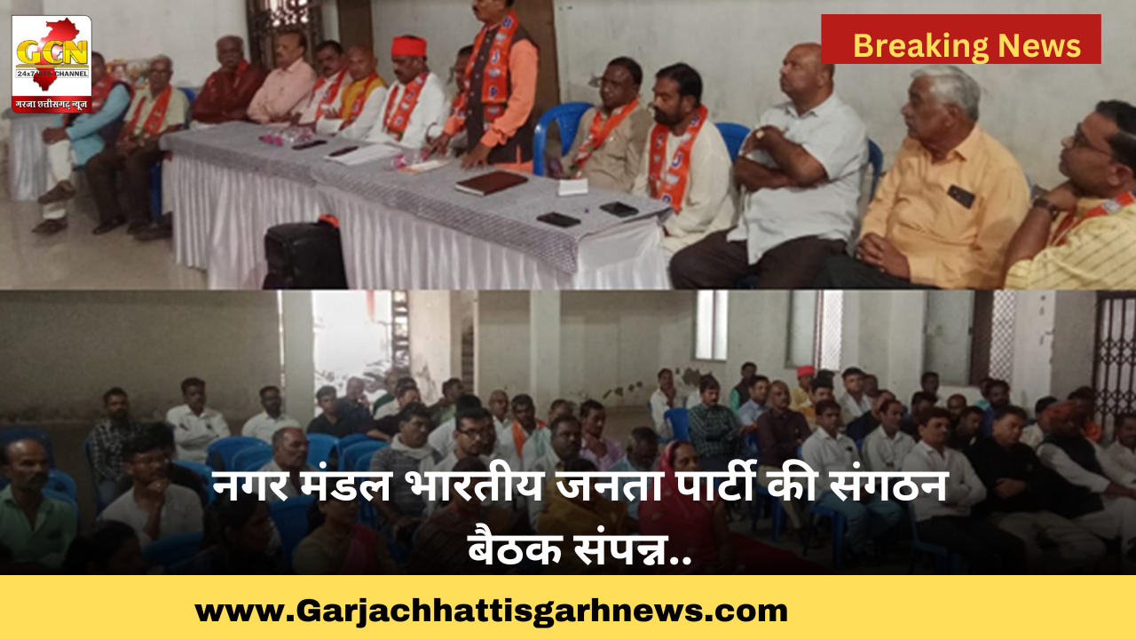 नगर मंडल भारतीय जनता पार्टी की संगठन बैठक संपन्न.. नगर मंडल भारतीय जनता पार्टी की संगठन बैठक संपन्न..