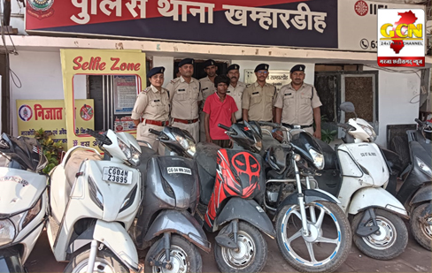 शहर में घूम-घूम कर वाहन चोरी की वारदात को अंजाम देने वाला आदतन चोर गिरफ्तार शहर में घूम-घूम कर वाहन चोरी की वारदात को अंजाम देने वाला आदतन चोर गिरफ्तार