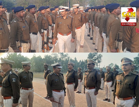 उमनि/वरिष्ठ पुलिस अधीक्षक सूरजपुर ने ली जनरल परेड की सलामी