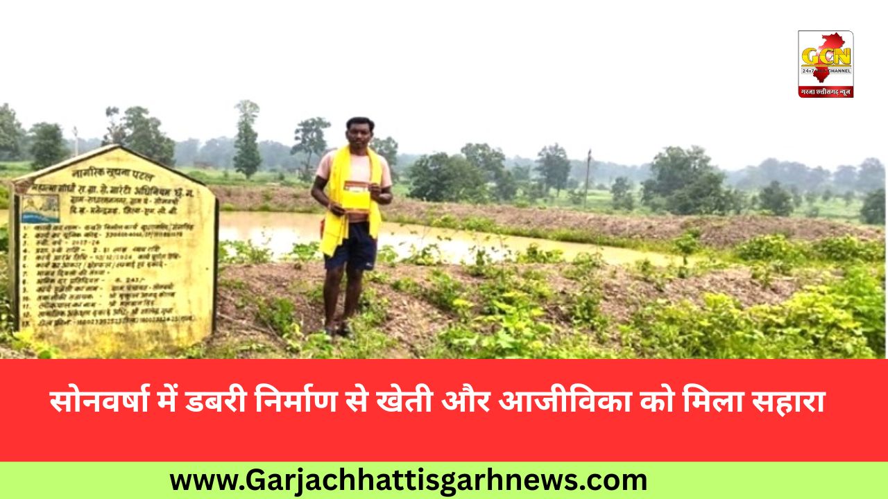 सोनवर्षा में डबरी निर्माण से खेती और आजीविका को मिला सहारा