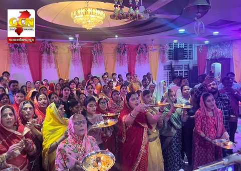 माता जी को 56 भोग लगाकर की गई 108 पूजा थाल से महा आरती माता जी को 56 भोग लगाकर की गई 108 पूजा थाल से महा आरती