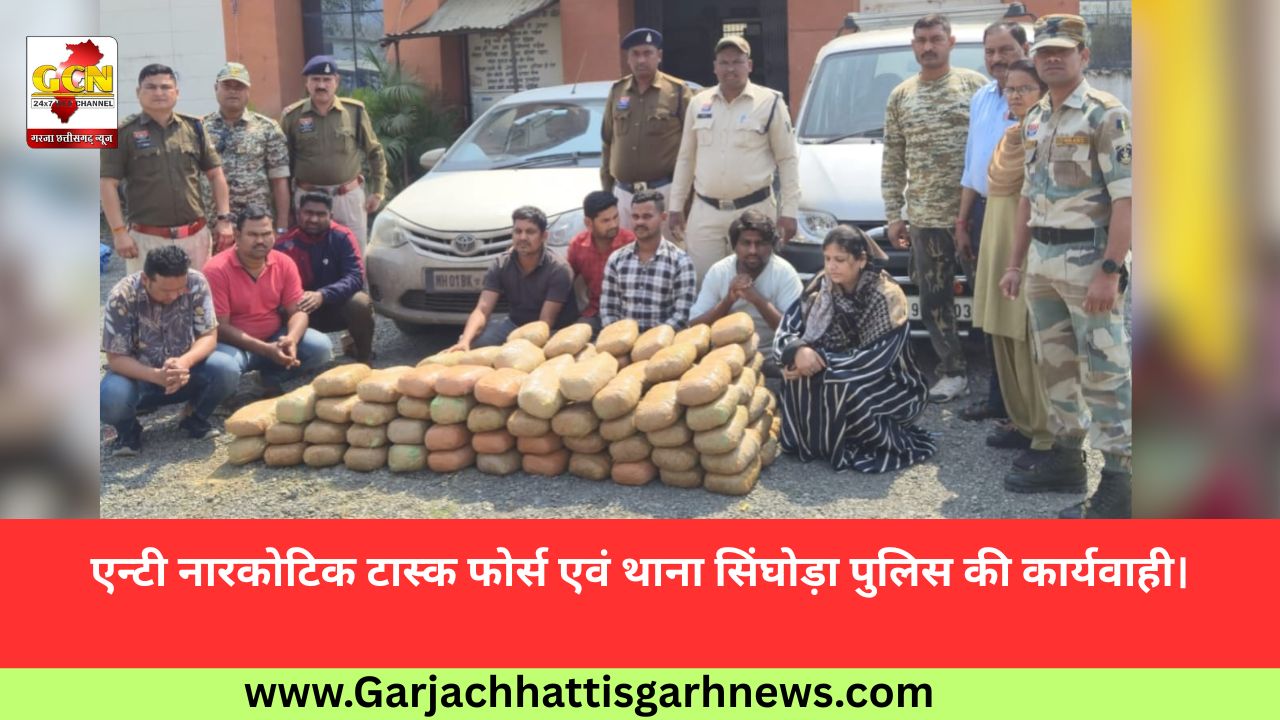  एन्टी नारकोटिक टास्क फोर्स एवं थाना सिंघोड़ा पुलिस की कार्यवाही। 