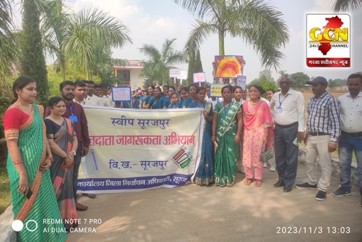 बी.एड. व नर्सिंग के छात्राओं ने नुक्कड़ नाटक के माध्यम से मतदाताओं को मतदान के महत्व को समझाया