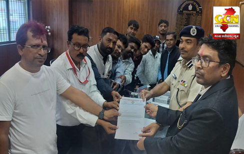 भारतीय राष्ट्रीय पत्रकार महासंघ ने न्यायिक दंडाधिकारी पर कार्यवाही करने जिला कलेक्टर को सौंपा ज्ञापन।