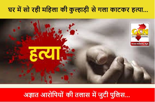 CG CRIME: घर में सो रही महिला की कुल्हाड़ी से गला काटकर हत्या, अज्ञात आरोपियों की तलास में जुटी पुलिस...