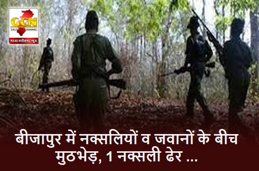 बीजापुर में नक्सलियों व जवानों के बीच मुठभेड़, 1 नक्सली ढेर 