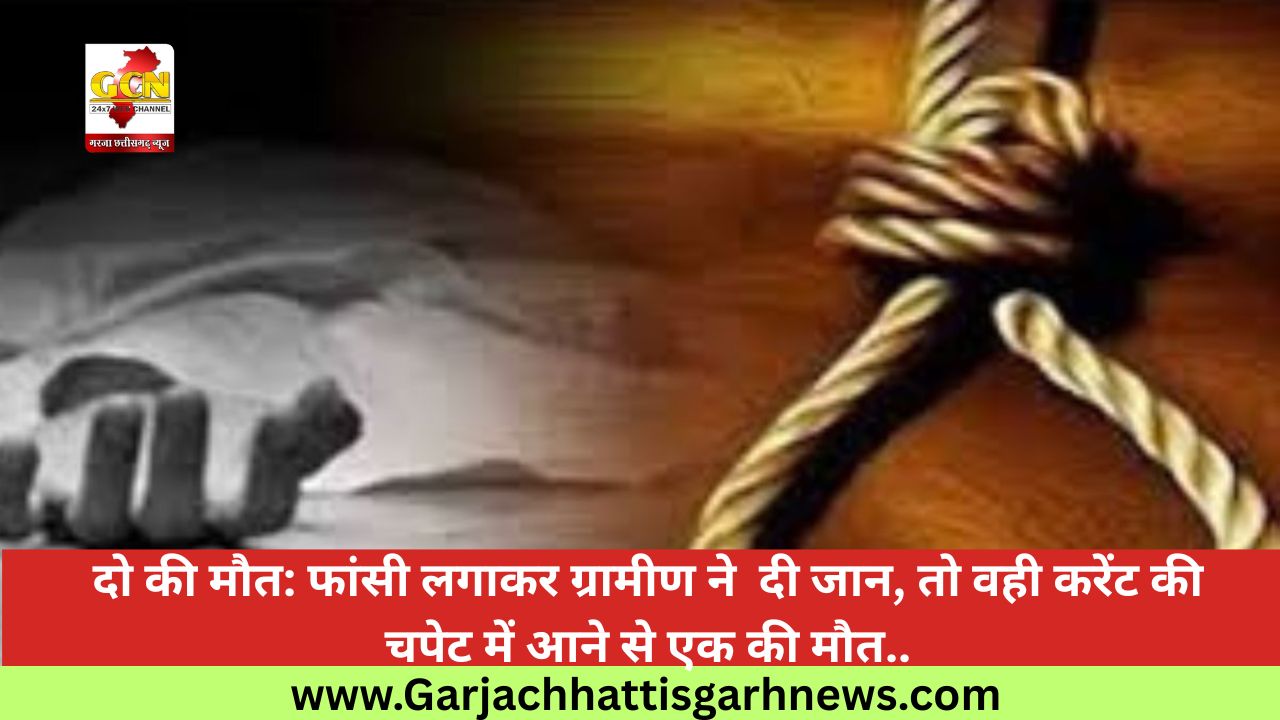 दो की मौत: फांसी लगाकर ग्रामीण ने  दी जान, तो वही करेंट की चपेट में आने से एक की मौत...