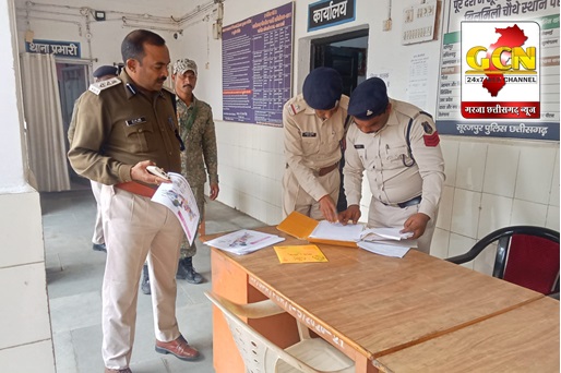 एसएसपी सूरजपुर श्री एम.आर.आहिरे ने थानों का किया आकस्मिक निरीक्षण