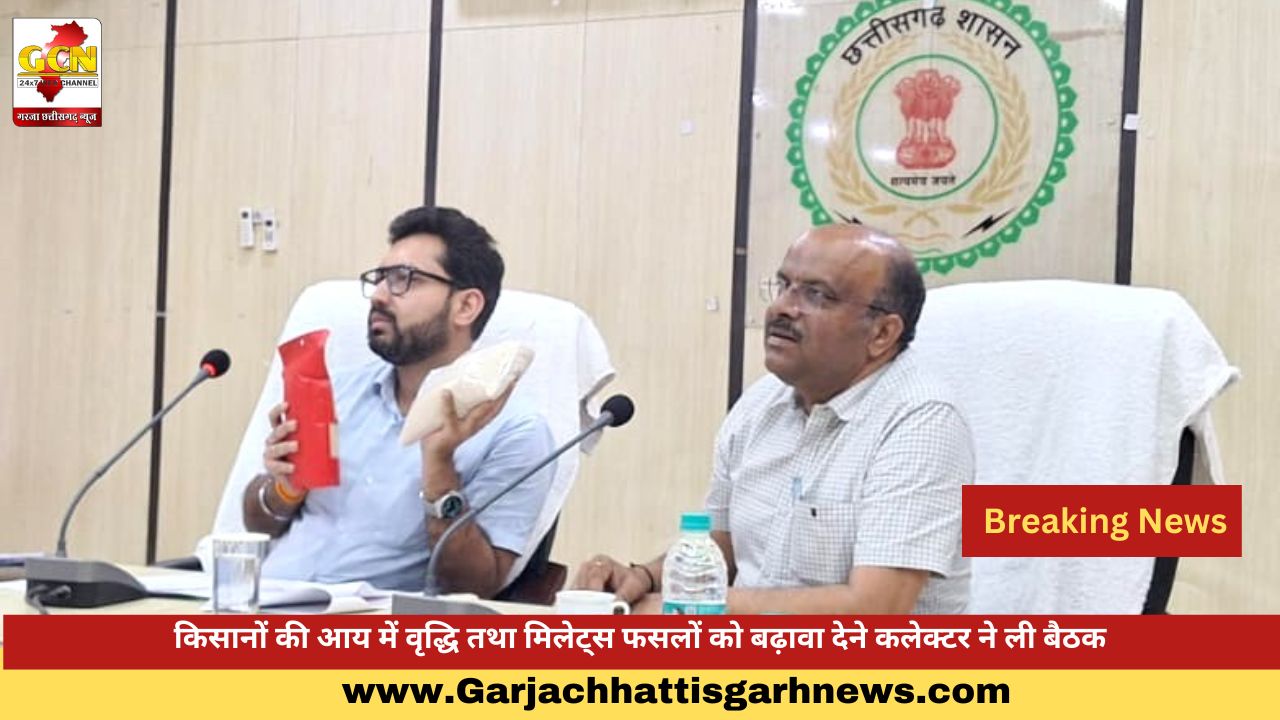 किसानों की आय में वृद्धि तथा मिलेट्स फसलों को बढ़ावा देने कलेक्टर ने ली बैठक किसानों की आय में वृद्धि तथा मिलेट्स फसलों को बढ़ावा देने कलेक्टर ने ली बैठक
