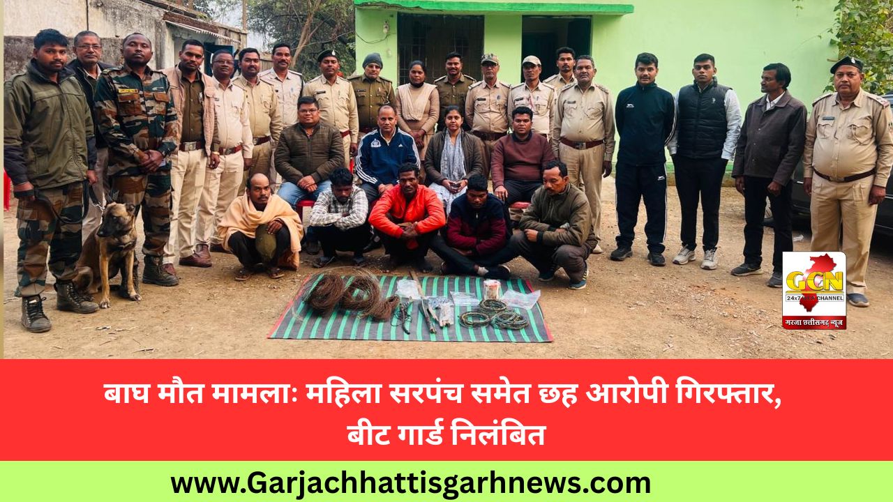 बाघ मौत मामलाः महिला सरपंच समेत छह आरोपी गिरफ्तार, बीट गार्ड निलंबित