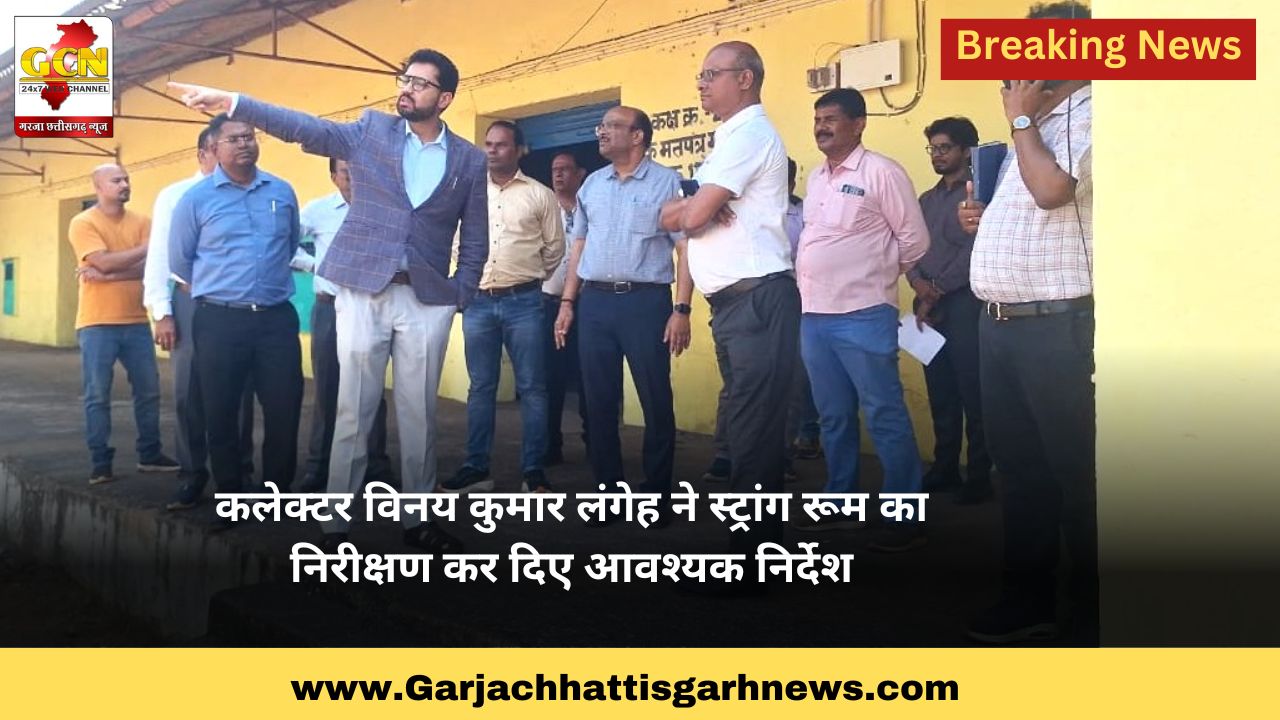 कलेक्टर विनय कुमार लंगेह ने स्ट्रांग रूम का निरीक्षण कर दिए आवश्यक निर्देश